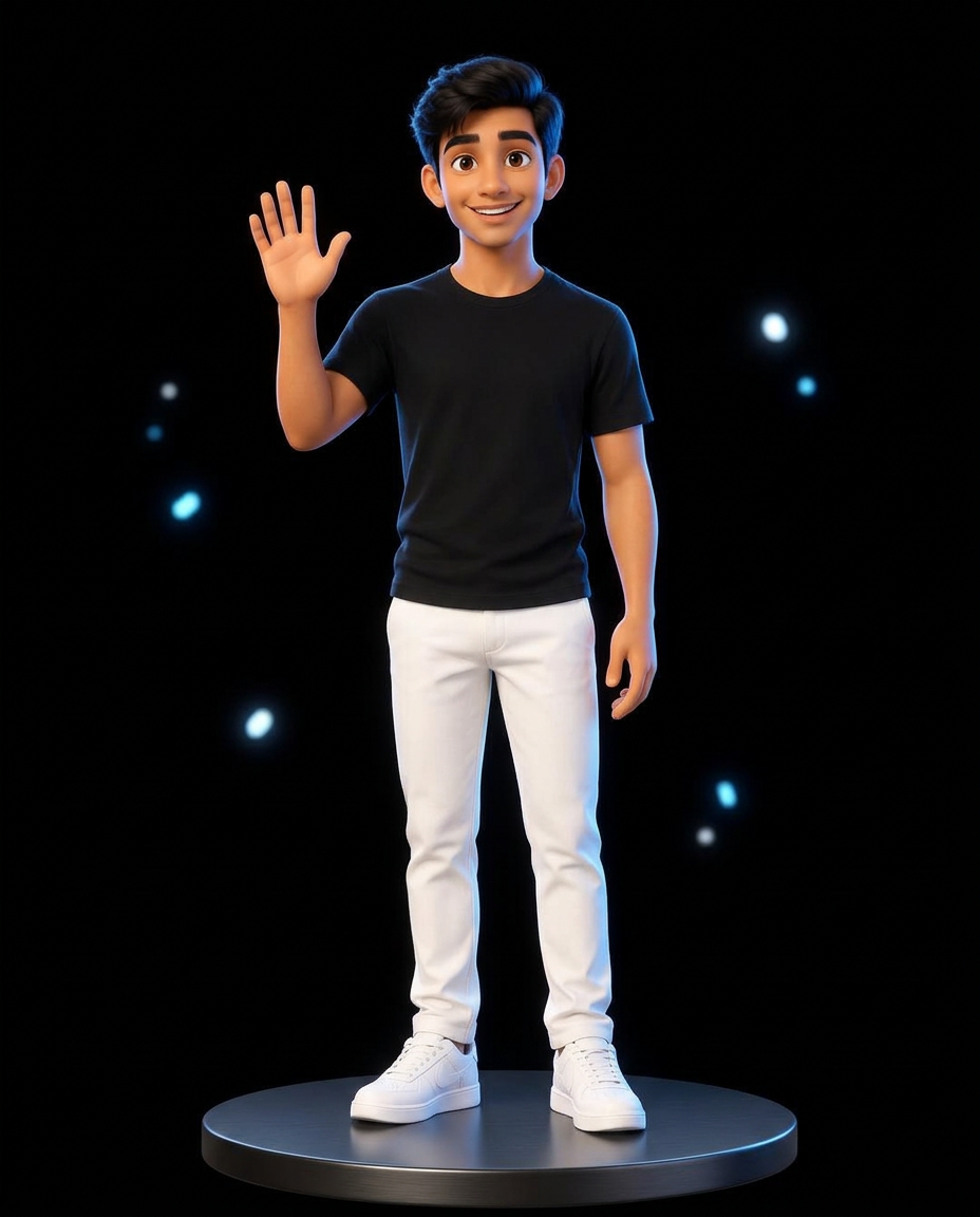 Harsha waving goodbye